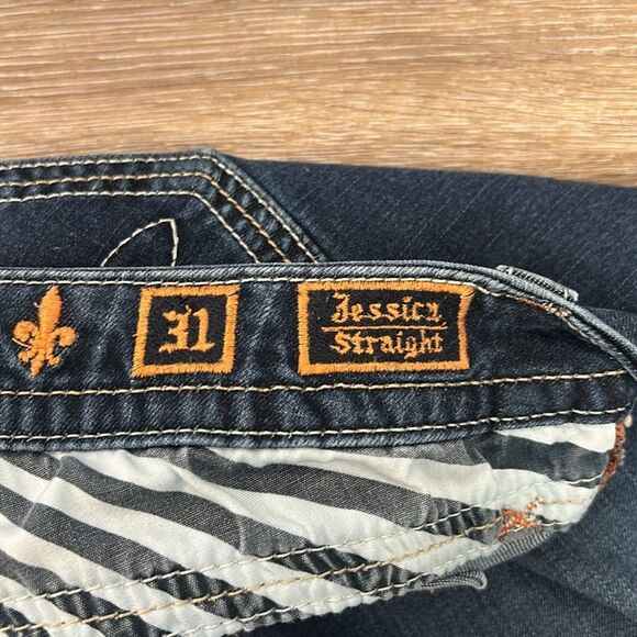 Rock Revival Jessica Straight Denim Jeans Sz 31 - Picture 10 of 15